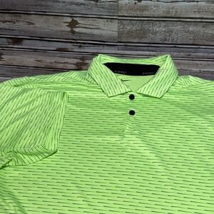 Nike Golf Dri-FIT Men's Polo Shirt Size Medium Bright Green Stripe